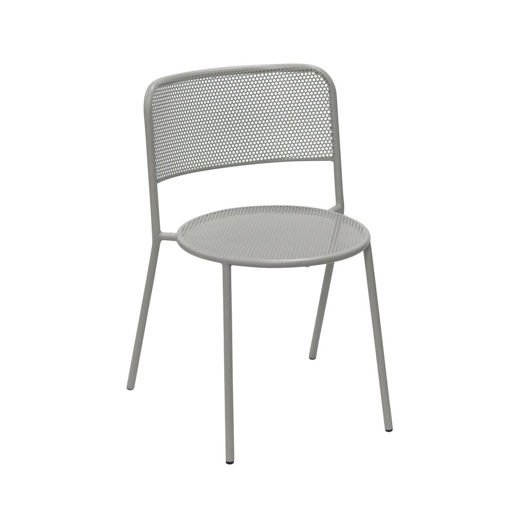 Euro Style - Nansen Stackable Outdoor Side Chairs, Oyster Gray - Set of 2 - 90770-OYSGRY veiw 3