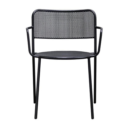 Euro Style - Nansen Stackable Outdoor Armchairs, Black - Set of 2 - 90772-BLK veiw 2