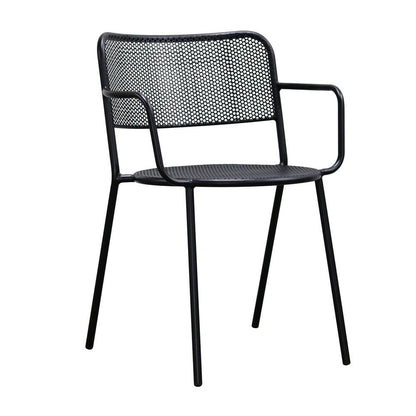 Euro Style - Nansen Stackable Outdoor Armchairs, Black - Set of 2 - 90772-BLK veiw 3