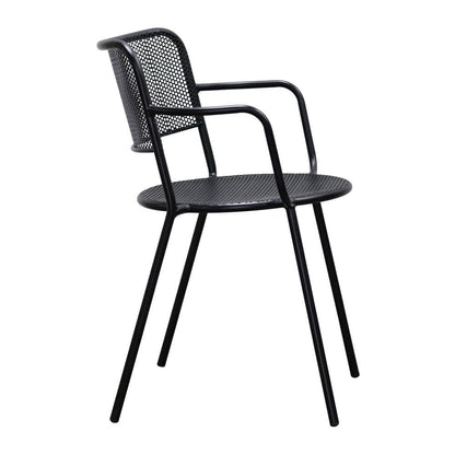Euro Style - Nansen Stackable Outdoor Armchairs, Black - Set of 2 - 90772-BLK veiw 4
