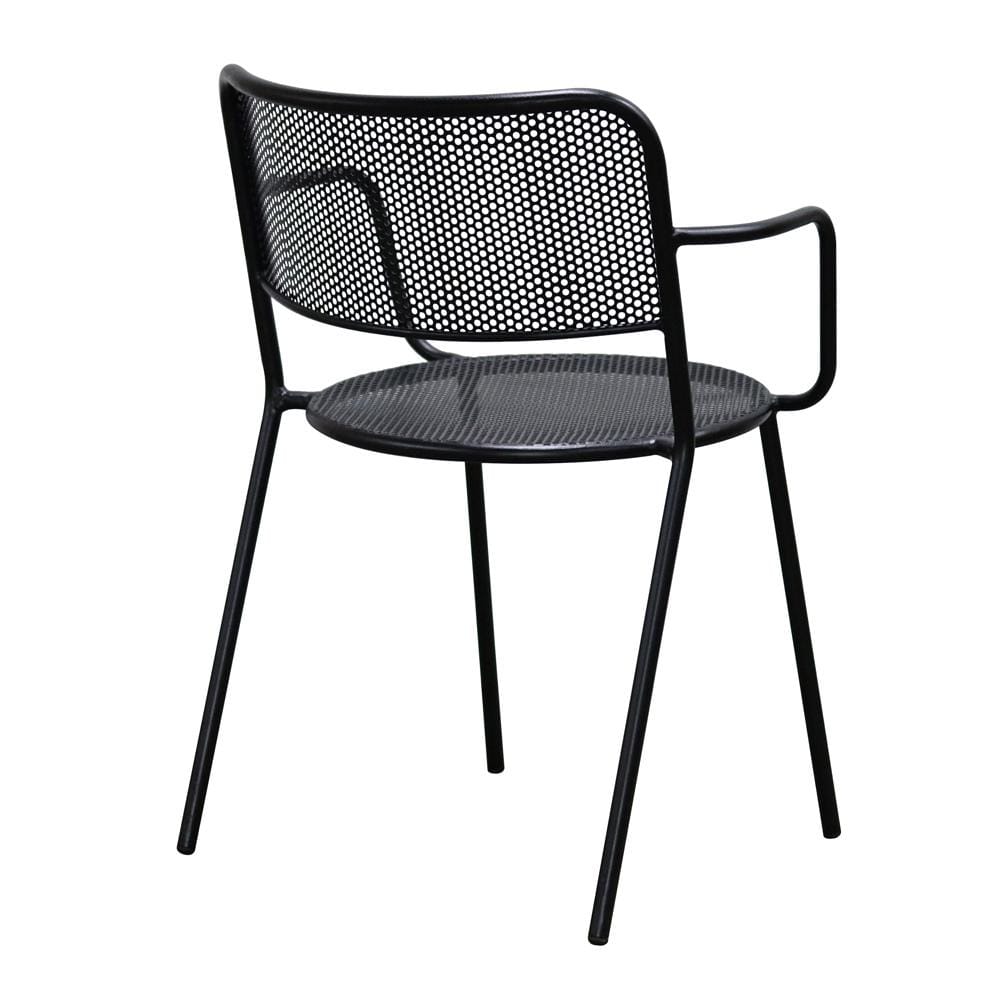 Euro Style - Nansen Stackable Outdoor Armchairs, Black - Set of 2 - 90772-BLK veiw 5