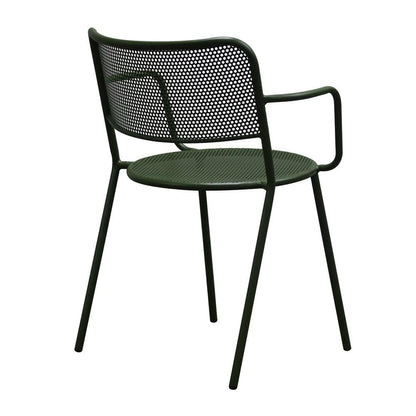 Euro Style - Nansen Stackable Outdoor Armchairs, Dark Green - Set of 2 - 90772-DKGRN veiw 5