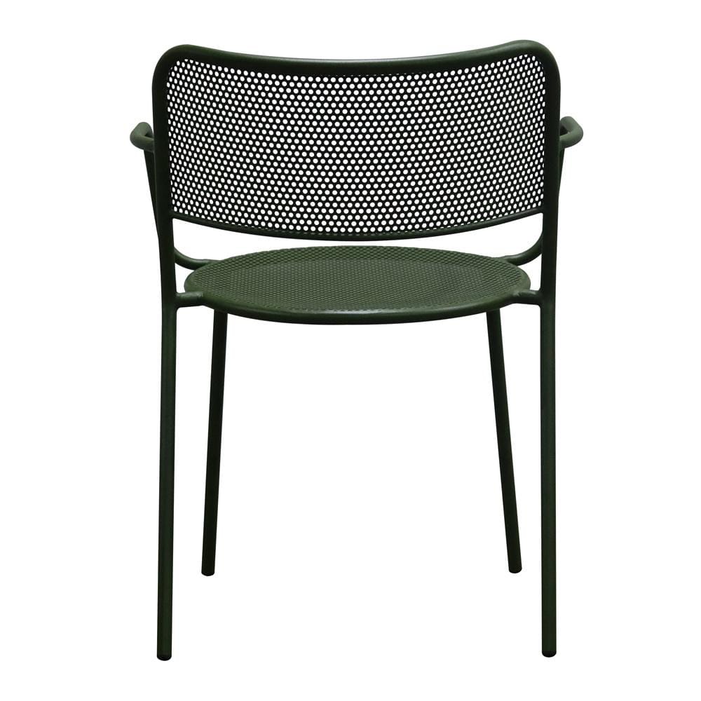 Euro Style - Nansen Stackable Outdoor Armchairs, Dark Green - Set of 2 - 90772-DKGRN veiw 6