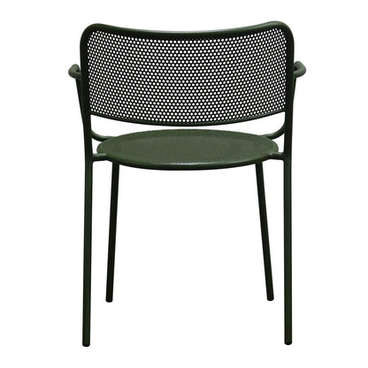 Euro Style - Nansen Stackable Outdoor Armchairs, Dark Green - Set of 2 - 90772-DKGRN veiw 6