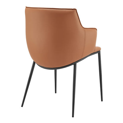 Euro Style - Ronja Leatherette Armchair, Dark Caramel/Black - 30980-COG veiw 4