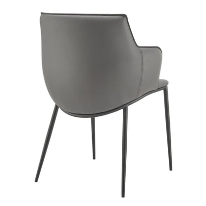 Euro Style - Ronja Leatherette Armchair, Gray/Black - 30980-GRY veiw 3