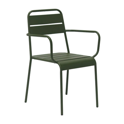 Euro Style - Rosco Stackable Outdoor Armchairs, Dark Green - Set of 2 - 90865-DKGRN veiw 3