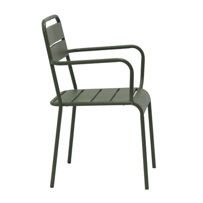 Euro Style - Rosco Stackable Outdoor Armchairs, Dark Green - Set of 2 - 90865-DKGRN veiw 4
