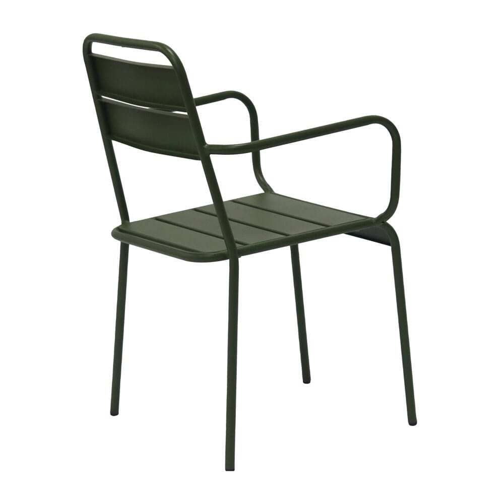 Euro Style - Rosco Stackable Outdoor Armchairs, Dark Green - Set of 2 - 90865-DKGRN veiw 5