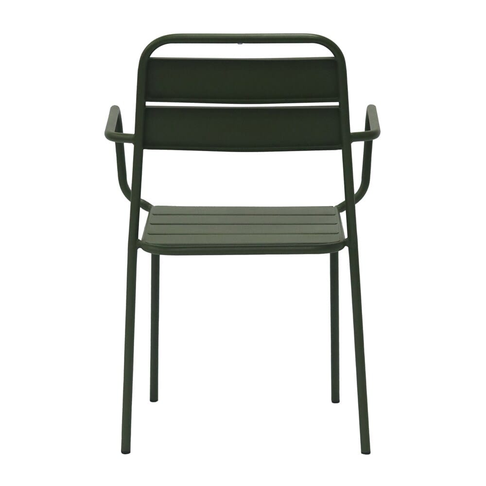 Euro Style - Rosco Stackable Outdoor Armchairs, Dark Green - Set of 2 - 90865-DKGRN veiw 6