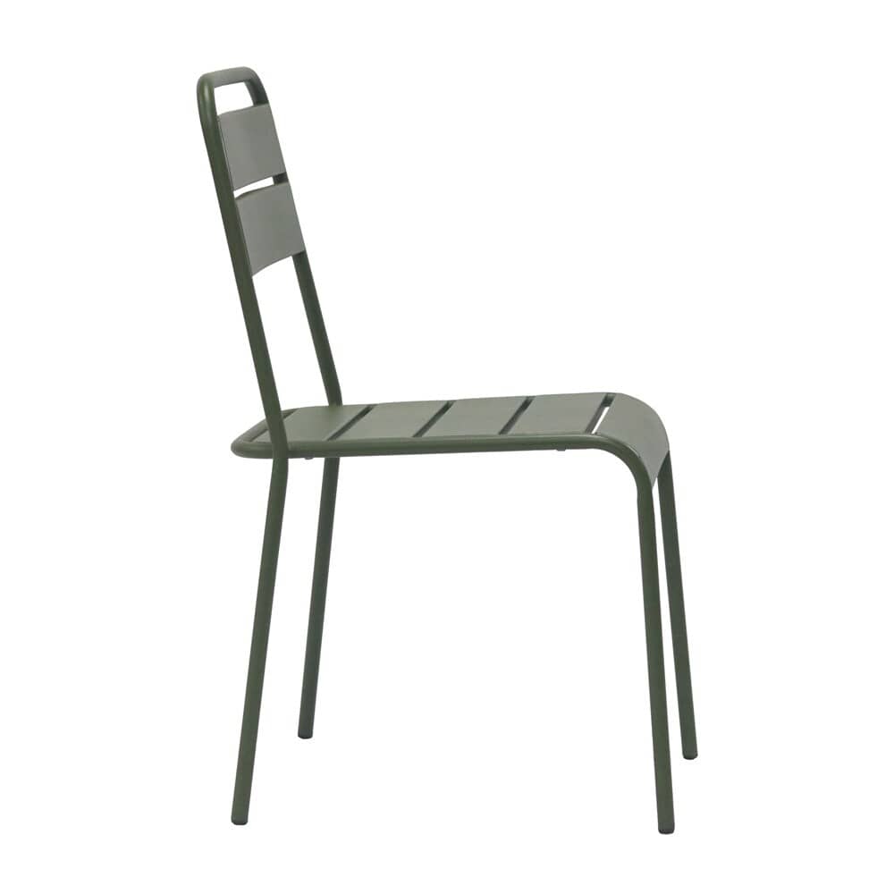 Euro Style - Rosco Stackable Outdoor Side Chairs, Dark Green - Set of 2 - 90867-DKGRN veiw 4