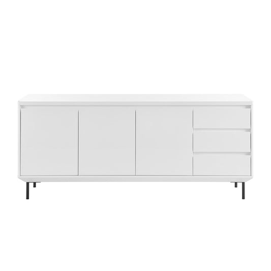 Euro Style - Saga 63inW Sideboard, Matte White/Matte Black - 90690WHT-KIT veiw 1