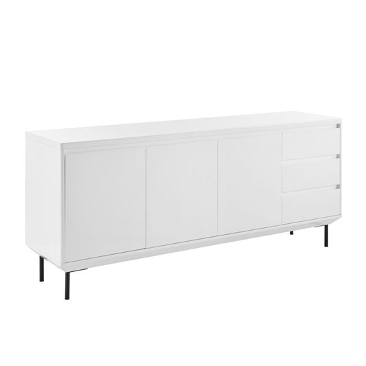 Euro Style - Saga 63inW Sideboard, Matte White/Matte Black - 90690WHT-KIT veiw 2