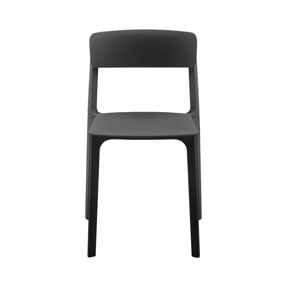 Euro Style - Tibo Stackable Outdoor Side Chairs, Black - Set of 2 - 80074-BLK veiw 2