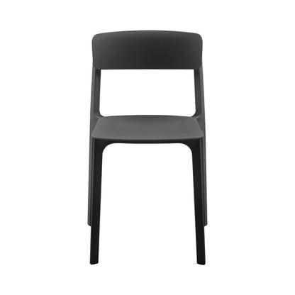 Euro Style - Tibo Stackable Outdoor Side Chairs, Black - Set of 2 - 80074-BLK veiw 2
