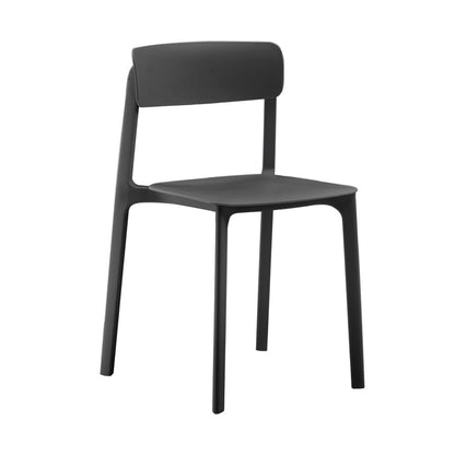 Euro Style - Tibo Stackable Outdoor Side Chairs, Black - Set of 2 - 80074-BLK veiw 3