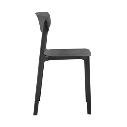 Euro Style - Tibo Stackable Outdoor Side Chairs, Black - Set of 2 - 80074-BLK veiw 4