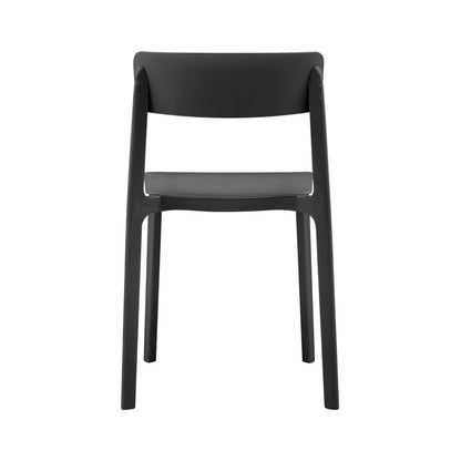 Euro Style - Tibo Stackable Outdoor Side Chairs, Black - Set of 2 - 80074-BLK veiw 6