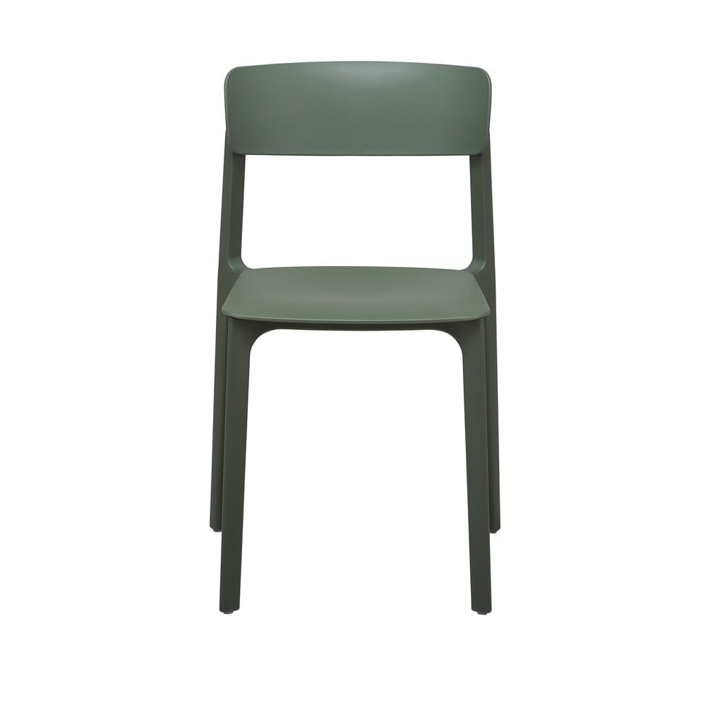 Euro Style - Tibo Stackable Outdoor Side Chairs, Green - Set of 2 - 80074-GRN veiw 2