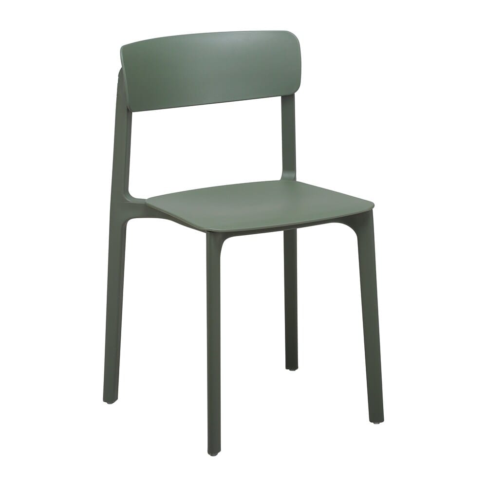 Euro Style - Tibo Stackable Outdoor Side Chairs, Green - Set of 2 - 80074-GRN veiw 3