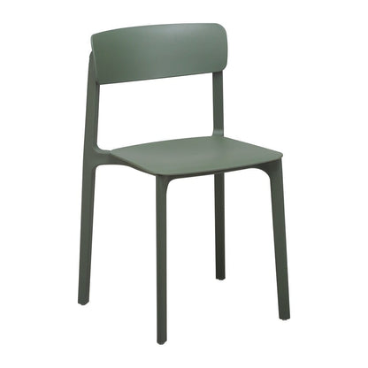 Euro Style - Tibo Stackable Outdoor Side Chairs, Green - Set of 2 - 80074-GRN veiw 3