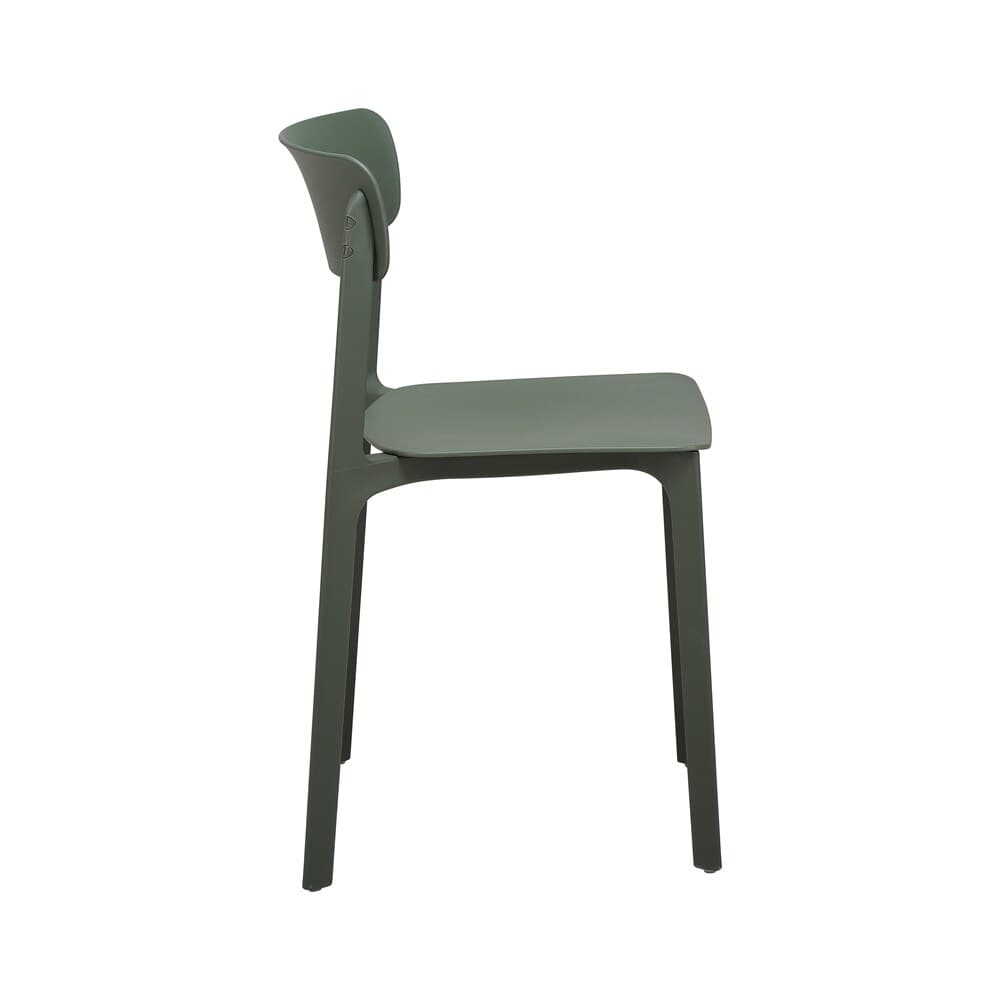 Euro Style - Tibo Stackable Outdoor Side Chairs, Green - Set of 2 - 80074-GRN veiw 4