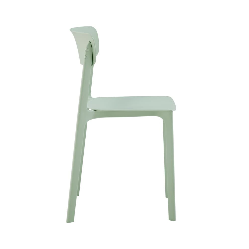 Euro Style - Tibo Stackable Outdoor Side Chairs, Mint - Set of 2 - 80074-MNT veiw 4