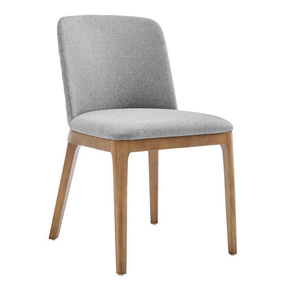 Euro Style - Tilde Fabric Side Chairs, Light Gray/Walnut - Set of 2 - 30936-LTGRY veiw 3