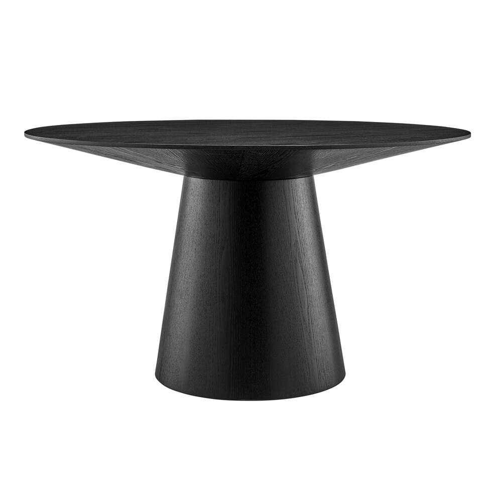 Euro Style - Wesley 53inW Round Dining Table, Matte Black - 38656BLK-KIT veiw 1