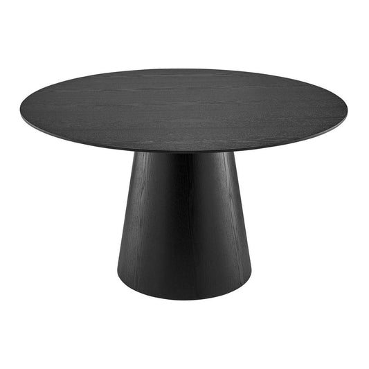 Euro Style - Wesley 53inW Round Dining Table, Matte Black - 38656BLK-KIT veiw 2