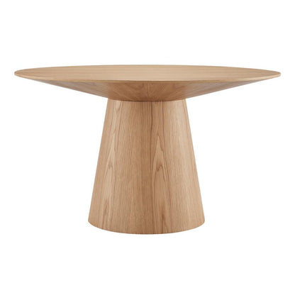 Euro Style - Wesley 53inW Round Dining Table, Oak - 38656OAK-KIT veiw 1