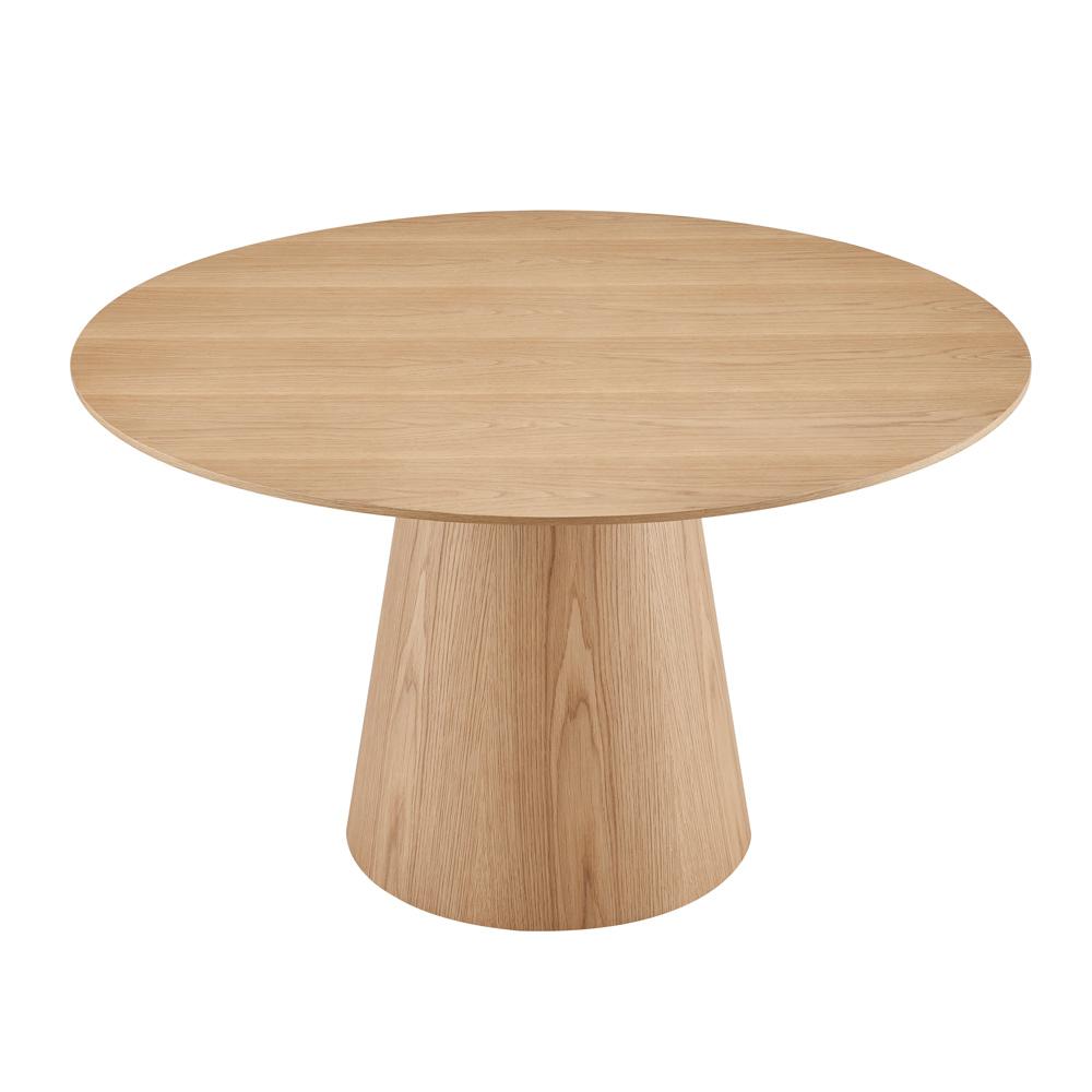Euro Style - Wesley 53inW Round Dining Table, Oak - 38656OAK-KIT veiw 2