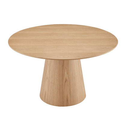 Euro Style - Wesley 53inW Round Dining Table, Oak - 38656OAK-KIT veiw 2