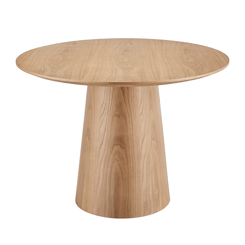 Euro Style - Wesley 53inW Round Dining Table, Oak - 38656OAK-KIT veiw 3