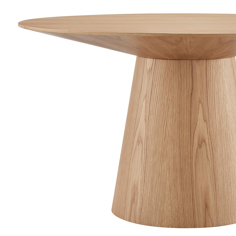 Euro Style - Wesley 53inW Round Dining Table, Oak - 38656OAK-KIT veiw 4