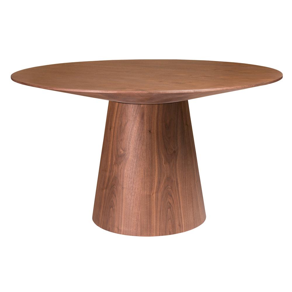 Euro Style - Wesley 53inW Round Dining Table, Walnut - 38656WAL-KIT veiw 1