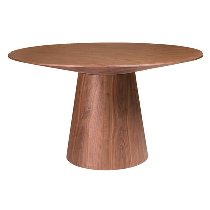 Euro Style - Wesley 53inW Round Dining Table, Walnut - 38656WAL-KIT veiw 1