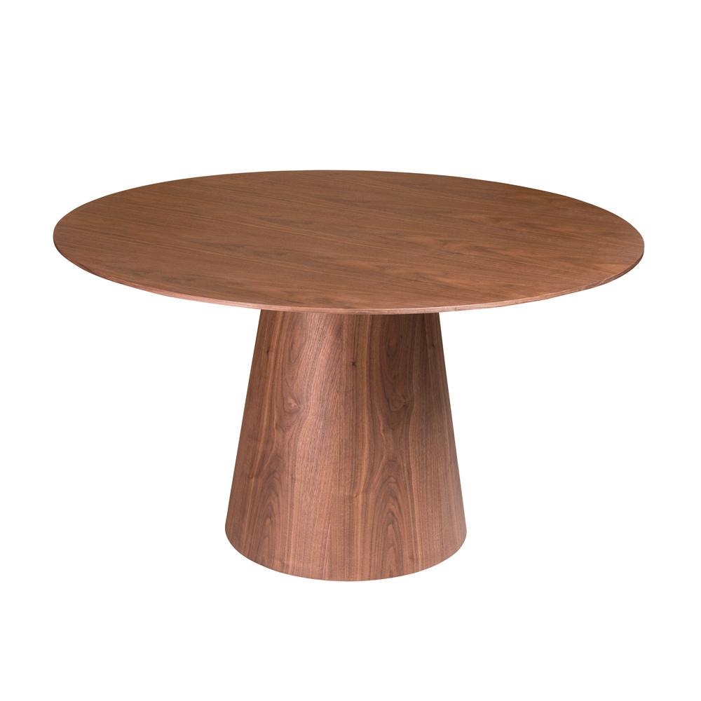 Euro Style - Wesley 53inW Round Dining Table, Walnut - 38656WAL-KIT veiw 2