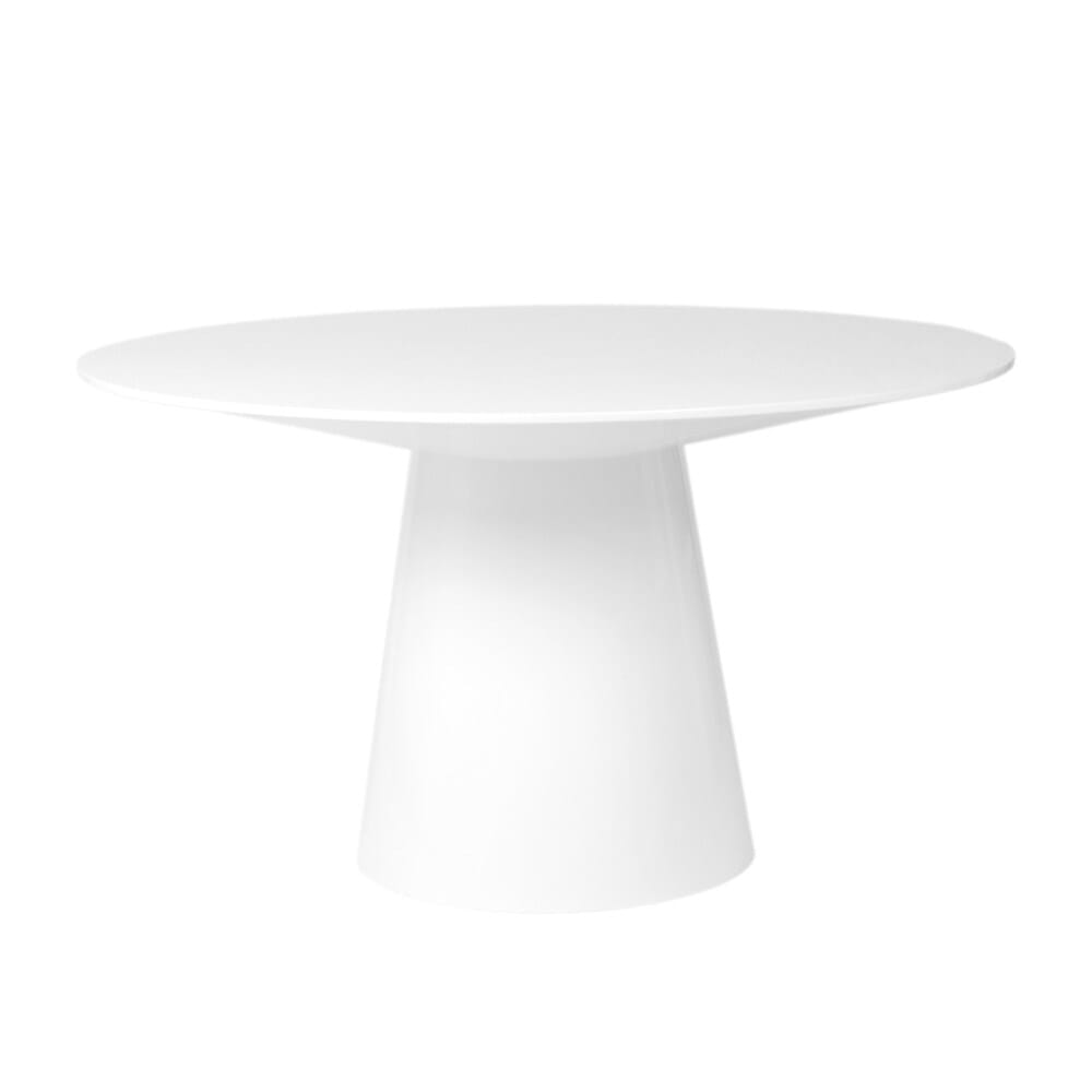 Euro Style - Wesley 53inW Round Dining Table, Matte White - 38656WHT-KIT veiw 1