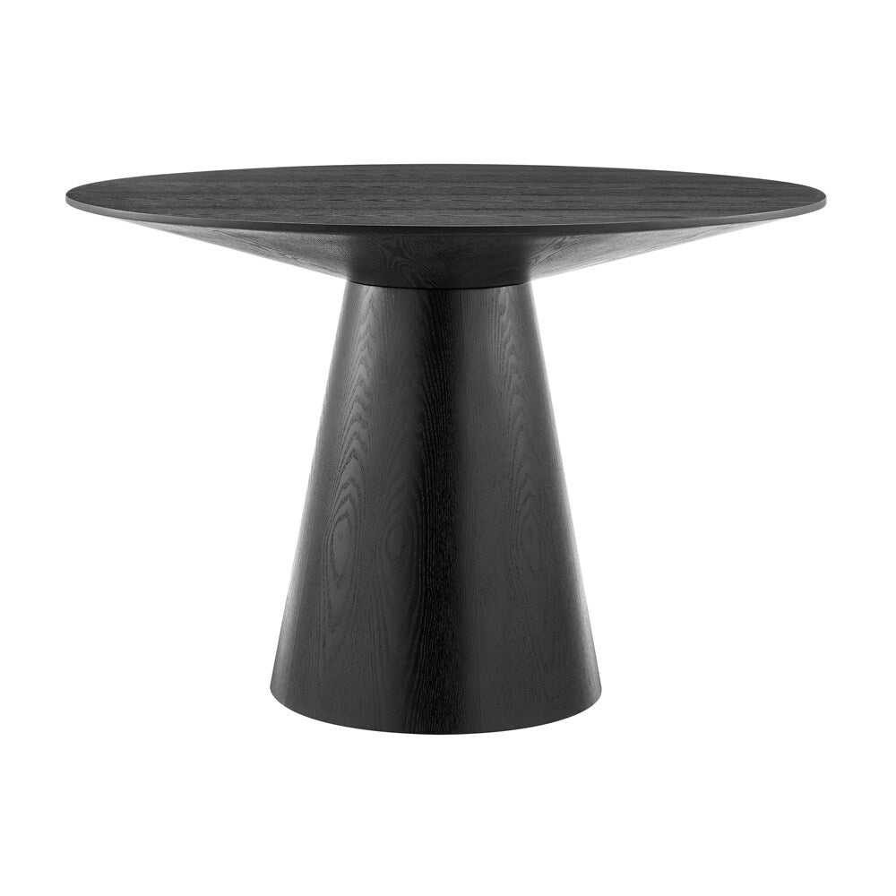 Euro Style - Wesley 44inW Round Dining Table, Matte Black - 39063BLK-KIT veiw 1