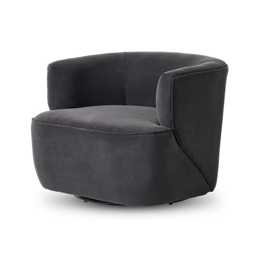 Four Hands - Atelier - Mila Swivel Chair - Henry Charcoal - 107195-011 veiw 1