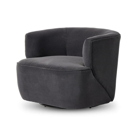Four Hands - Atelier - Mila Swivel Chair - Henry Charcoal - 107195-011 veiw 1