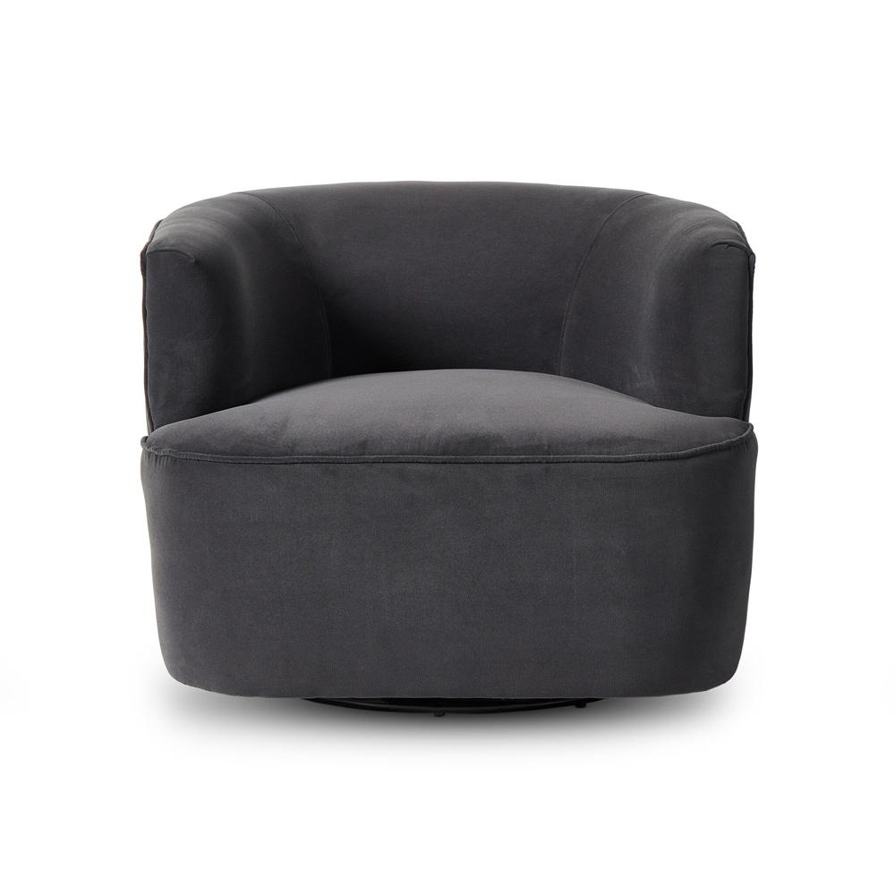 Four Hands - Atelier - Mila Swivel Chair - Henry Charcoal - 107195-011 veiw 2