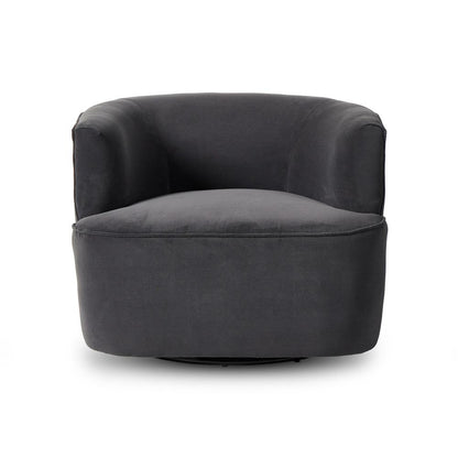 Four Hands - Atelier - Mila Swivel Chair - Henry Charcoal - 107195-011 veiw 2