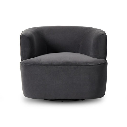 Four Hands - Atelier - Mila Swivel Chair - Henry Charcoal - 107195-011 veiw 2