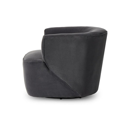 Four Hands - Atelier - Mila Swivel Chair - Henry Charcoal - 107195-011 veiw 3