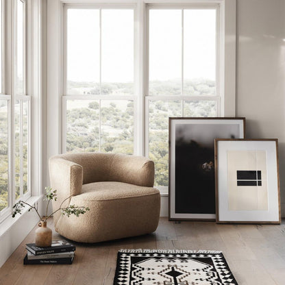 Four Hands - Atelier - Mila Swivel Chair - Sheepskin Camel - 107195-014 veiw 4