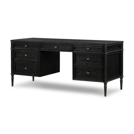 Four Hands - Collins - Toulouse Executive Desk - Distressed Black - 231890-002 veiw 1