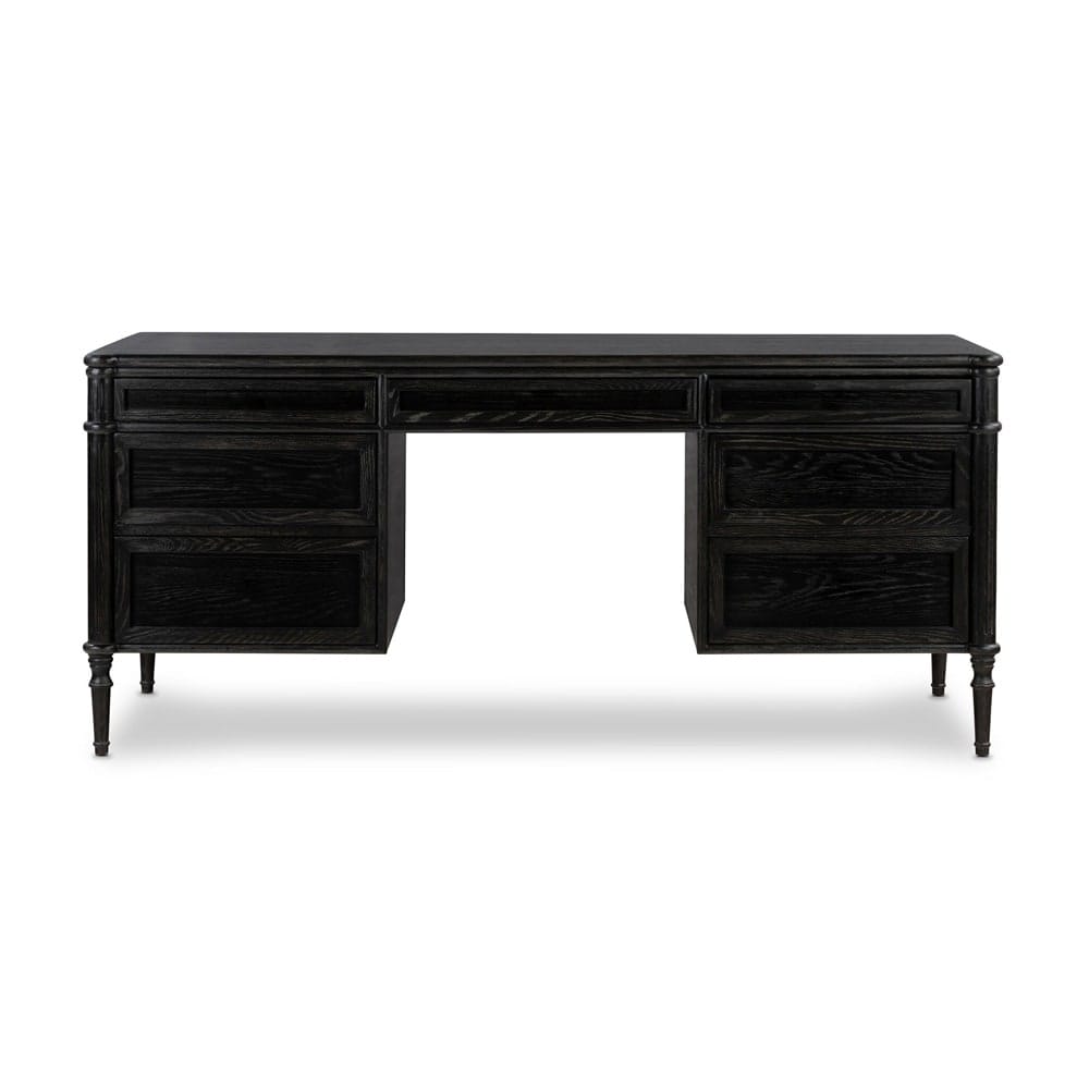 Four Hands - Collins - Toulouse Executive Desk - Distressed Black - 231890-002 veiw 5