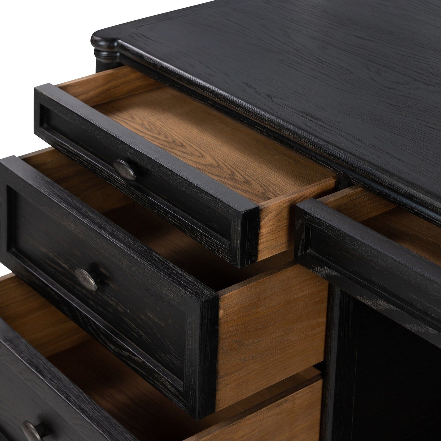 Four Hands - Collins - Toulouse Executive Desk - Distressed Black - 231890-002 view 9